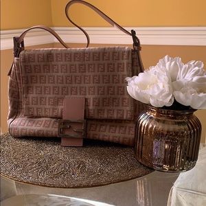 Fendi Zucchino Baguette handbag